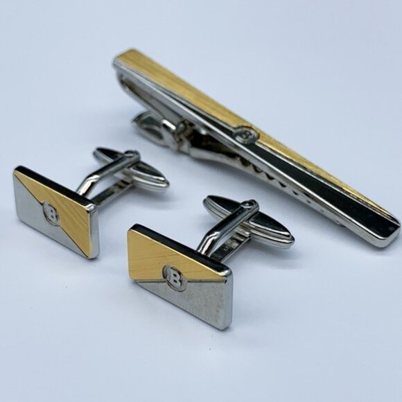 Bally Silver and Gold Tone Cufflinks Set - Picture 4 of 11